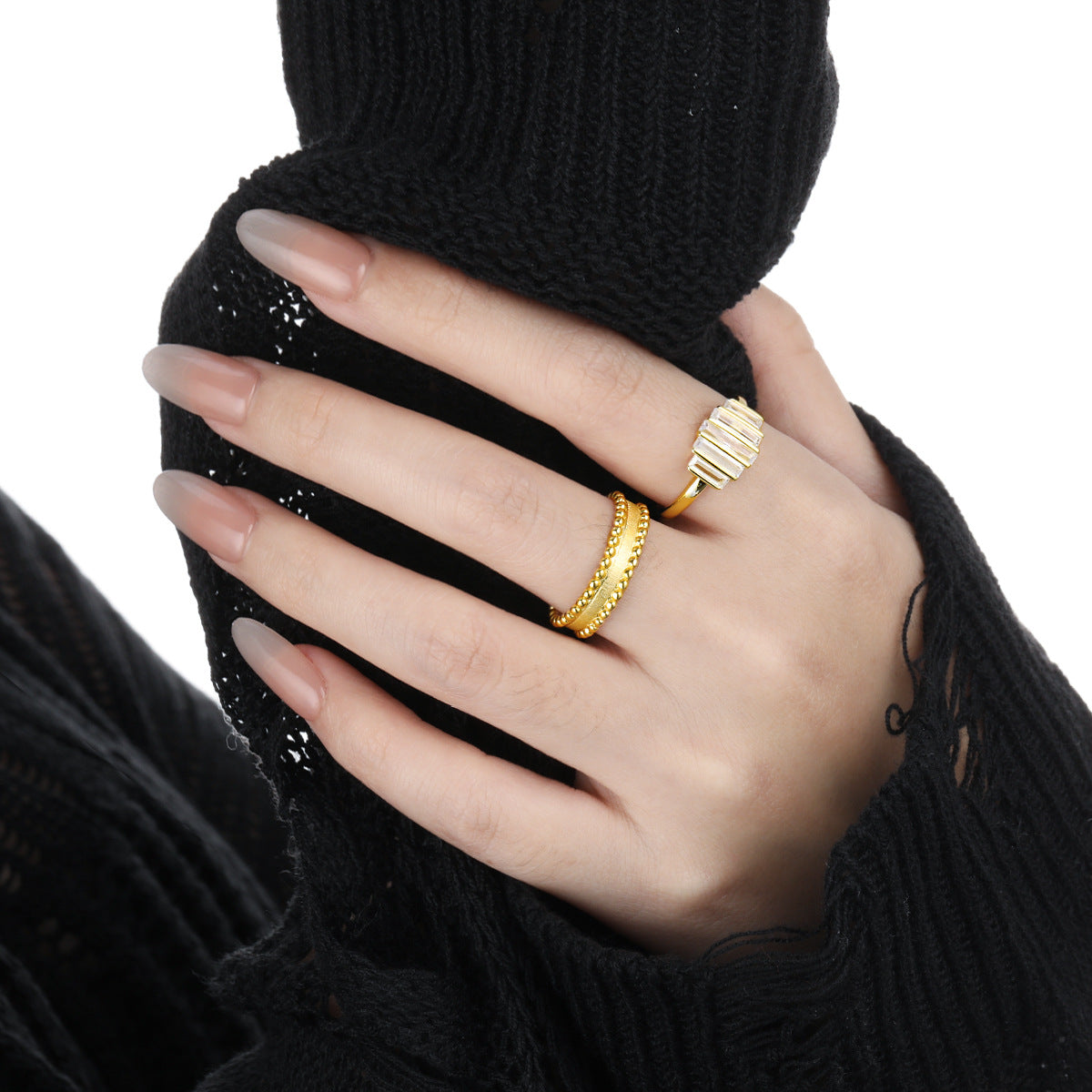 Baguette Glow Statement Ring OPHRASTUDIO