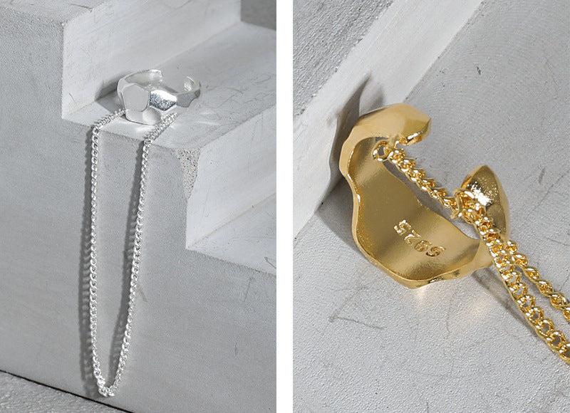 Tassel Chain Ear Cuff Earring OPHRASTUDIO