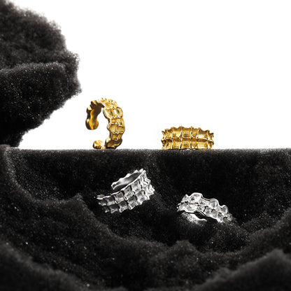 Forest Ridge Texture Ear Cuff Earring OPHRASTUDIO