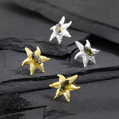 Olivine Starfish Stud Earrings OPHRASTUDIO