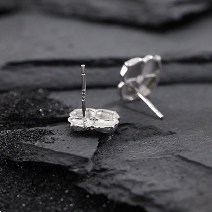 Pavé Zircon Clover Stud Earrings OPHRASTUDIO