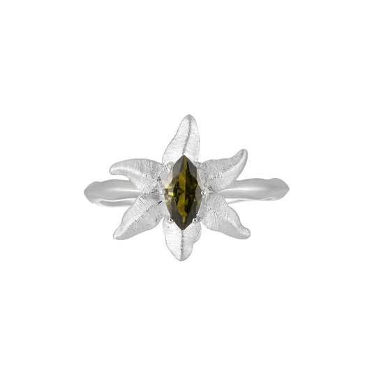 Peridot Starfish Statement Ring OPHRASTUDIO