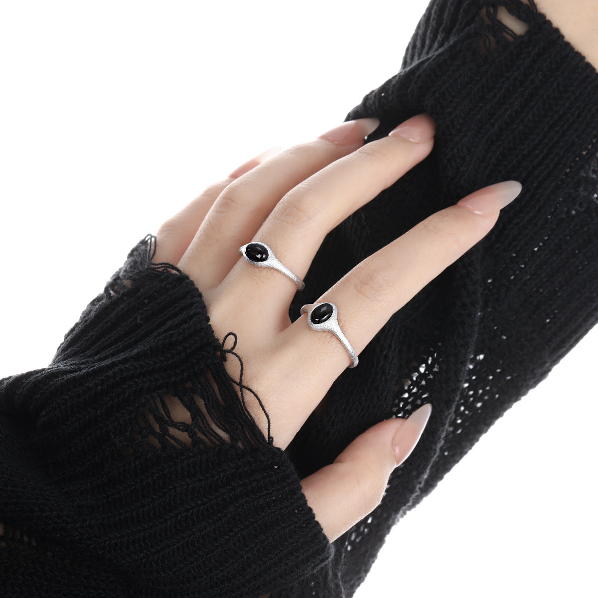 Matte Black Onyx Stacking Ring OPHRASTUDIO