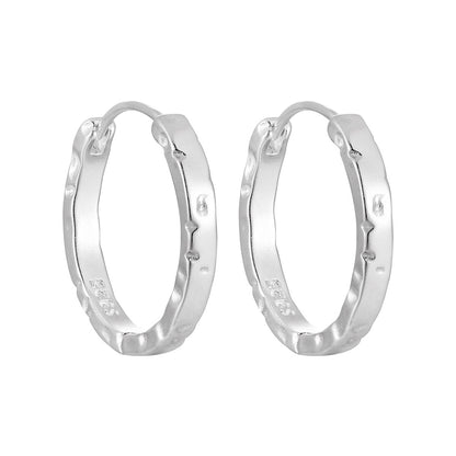 Matte Texture Hoop Earrings OPHRASTUDIO