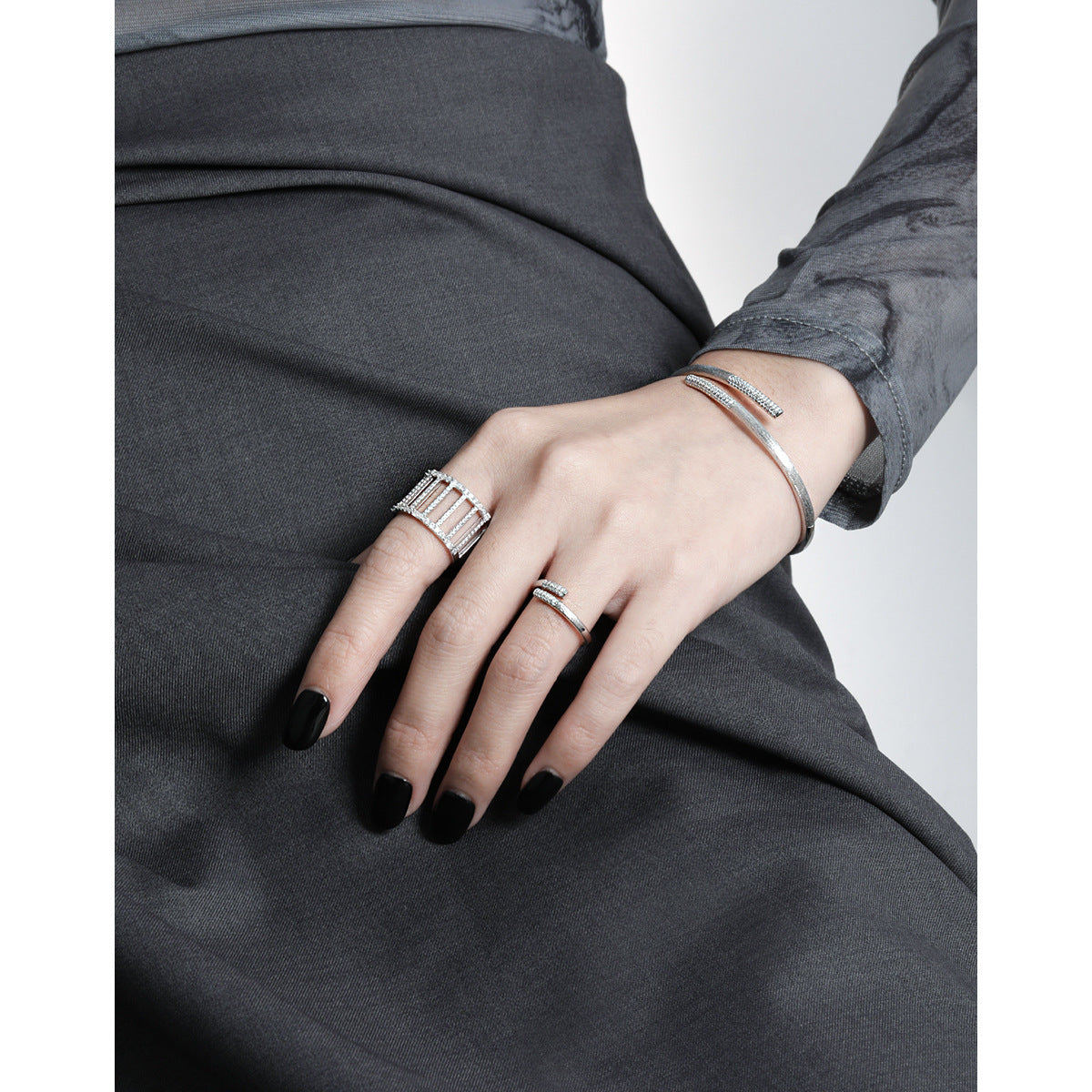 Pavé Open Cuff Bracelet OPHRASTUDIO