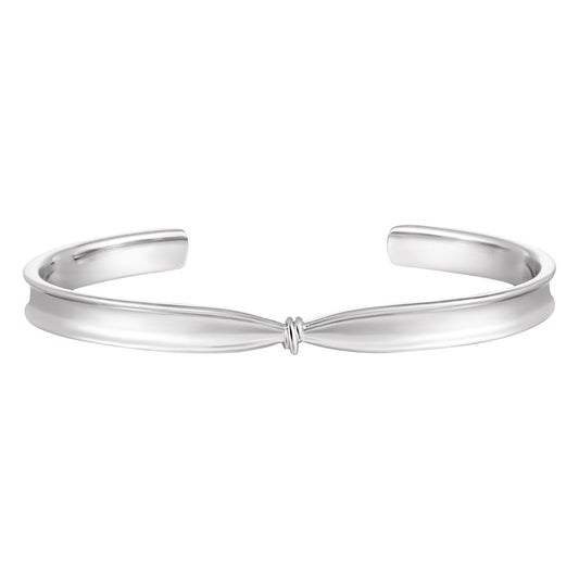 Polished Knot Sterling Silver Cuff Bracelet OPHRASTUDIO