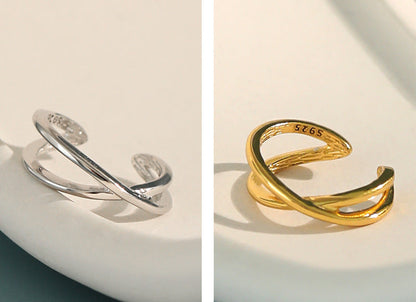 X-Cross Interwoven Ear Cuff Earring