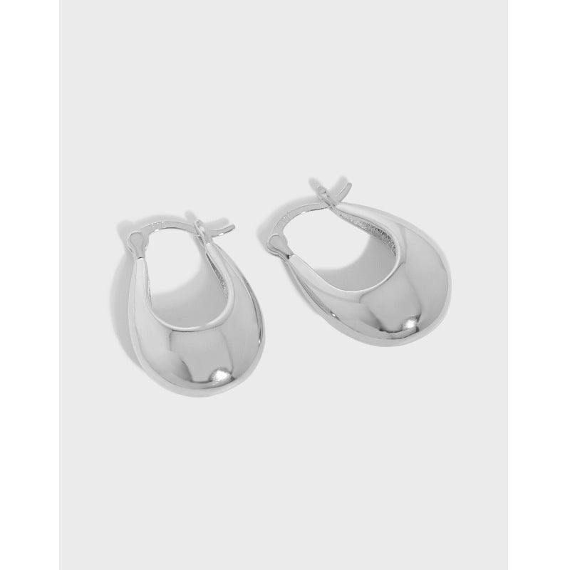 Geometric U-Curve Hoop Earrings OPHRASTUDIO