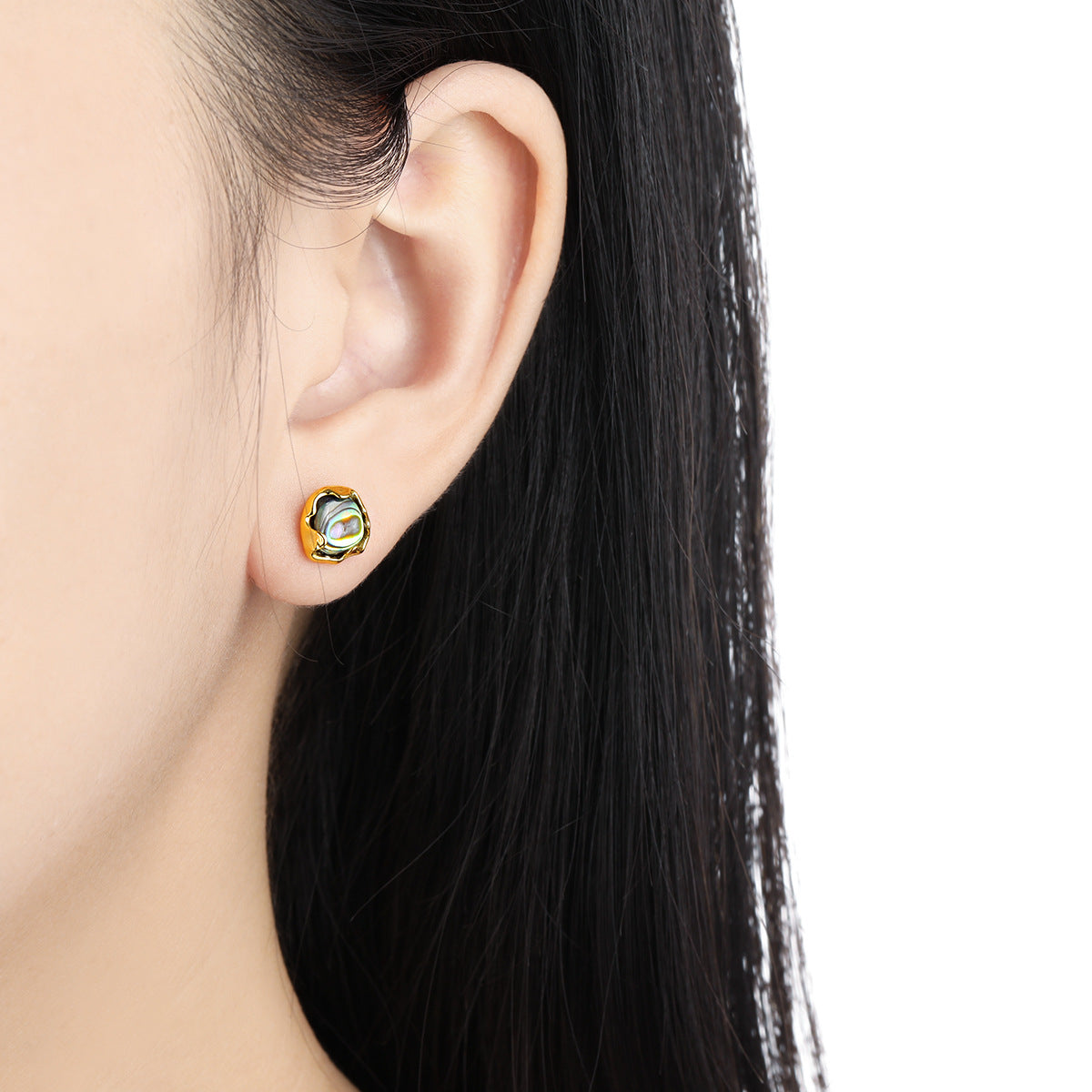 Iridescent Abalone Stud Earrings OPHRASTUDIO