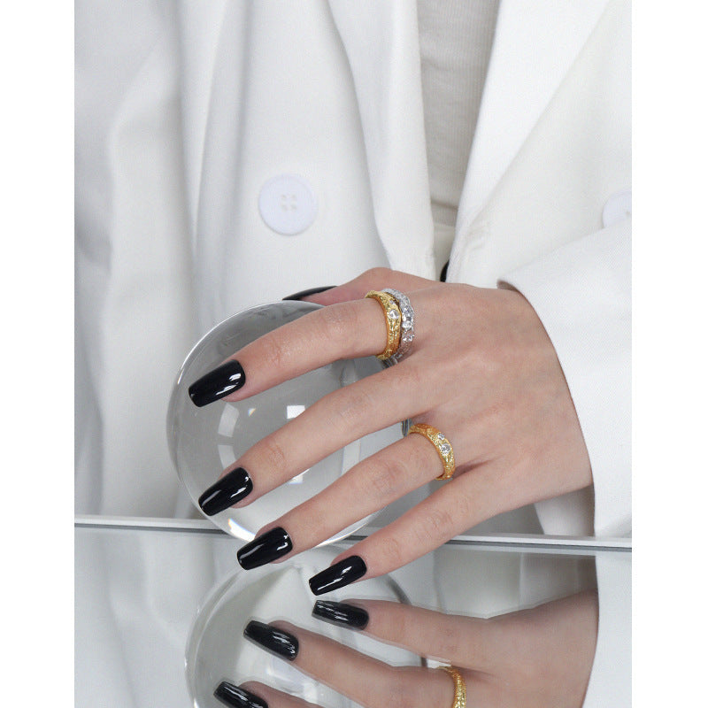 Gilded Foil Sparkle Statement Ring OPHRASTUDIO