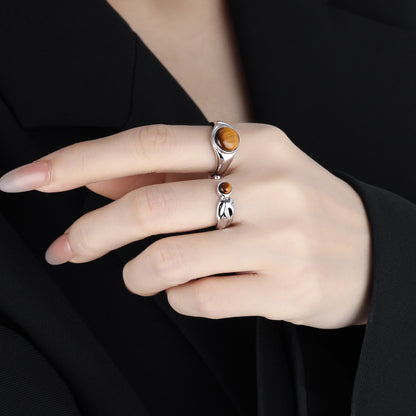 Tiger's Eye Signet Ring OPHRASTUDIO