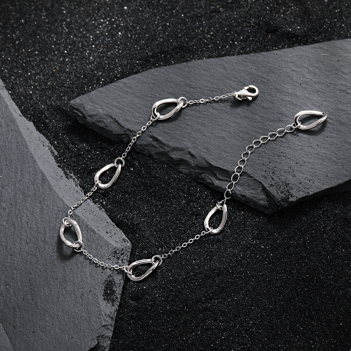 Wave Orbit Sterling Silver Bracelet OPHRASTUDIO