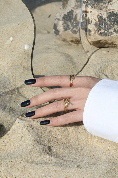 Ocean Current Wave Cuff Ring OPHRASTUDIO
