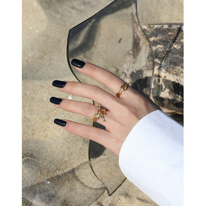 Ocean Current Wave Cuff Ring OPHRASTUDIO