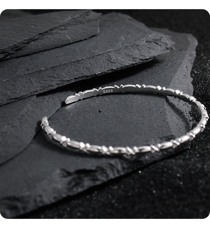 Knot Detail Slim Cuff Bracelet OPHRASTUDIO