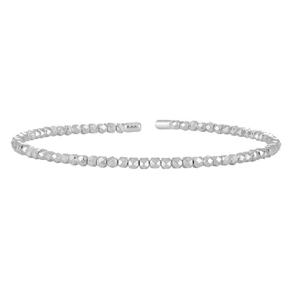 Diamond-Cut Wrap Sterling Silver Cuff Bracelet