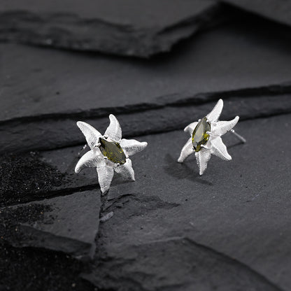 Olivine Starfish Stud Earrings OPHRASTUDIO