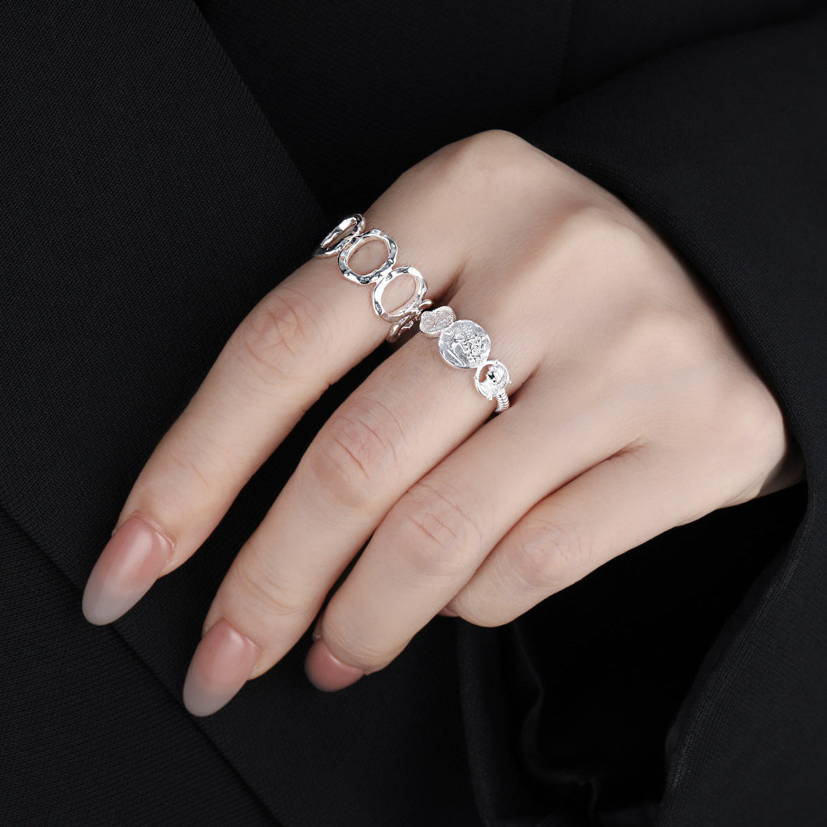 Aurelia Hollow Orbit Silver Ring OPHRASTUDIO