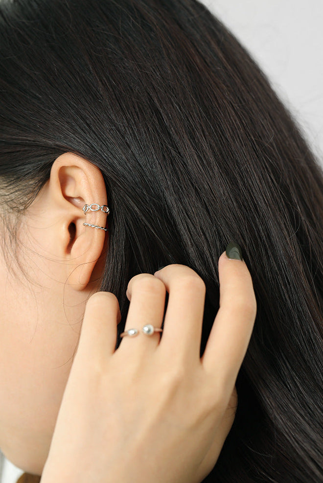 Openwork Chain Ear Cuff Earring OPHRASTUDIO