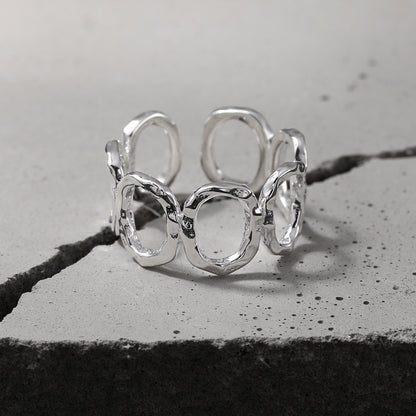Aurelia Hollow Orbit Silver Ring OPHRASTUDIO