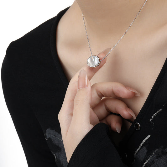 Luminous Mother of Pearl Pendant Necklace OPHRASTUDIO