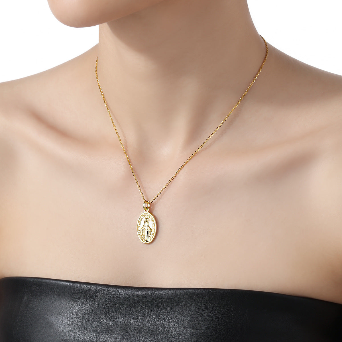 Miraculous Medal Necklace OPHRASTUDIO
