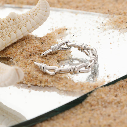 Knot of Serenity Silver Ring OPHRASTUDIO