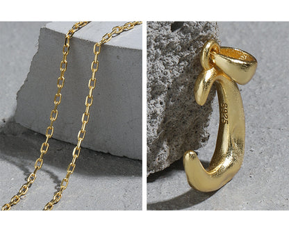 Eternal Sterling Silver Initial Necklace OPHRASTUDIO