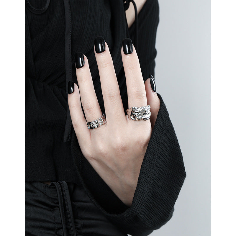 Liquid Drape Wide Band Ring OPHRASTUDIO