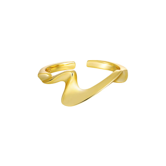 Polished Wave Statement Ring OPHRASTUDIO