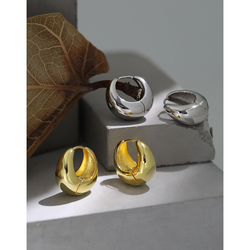 Sculpted Curve Hoop Earrings OPHRASTUDIO