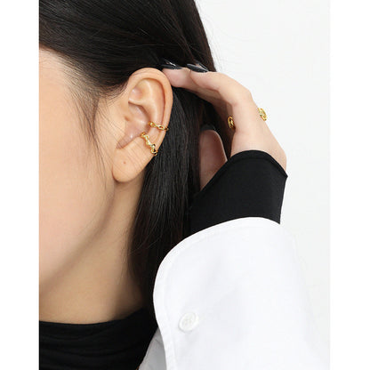 Wave Textured Ear Cuff Earring OPHRASTUDIO