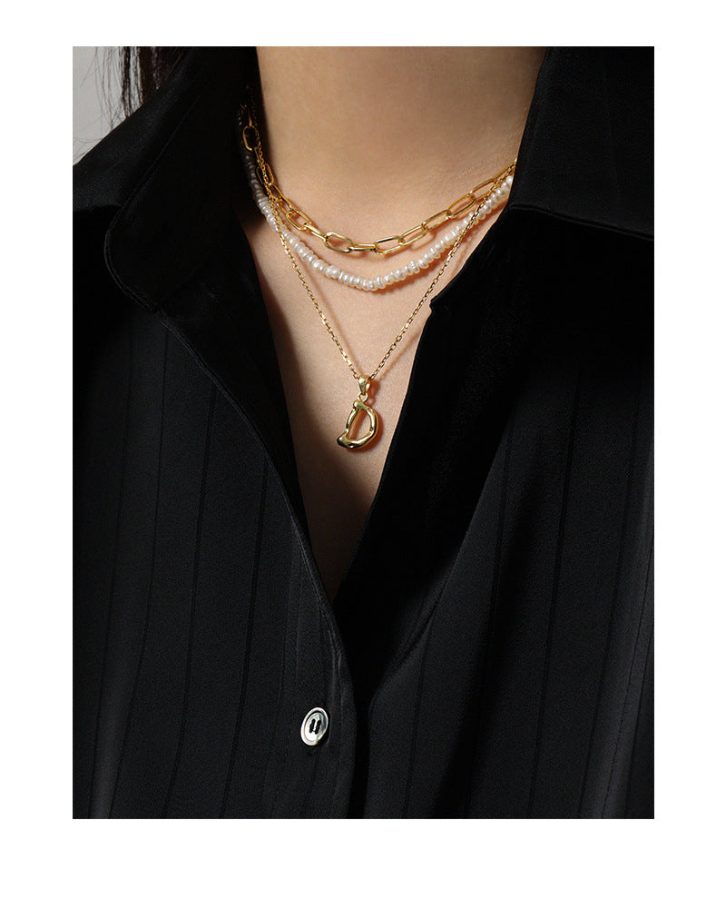 Eternal Sterling Silver Initial Necklace OPHRASTUDIO