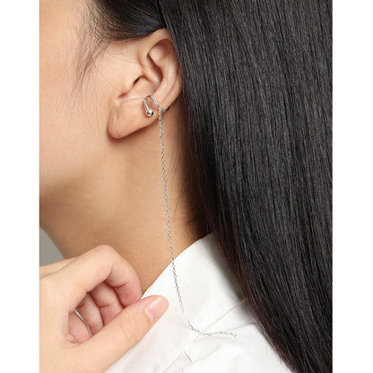 Single Chain Tassel Ear Cuff Earring OPHRASTUDIO