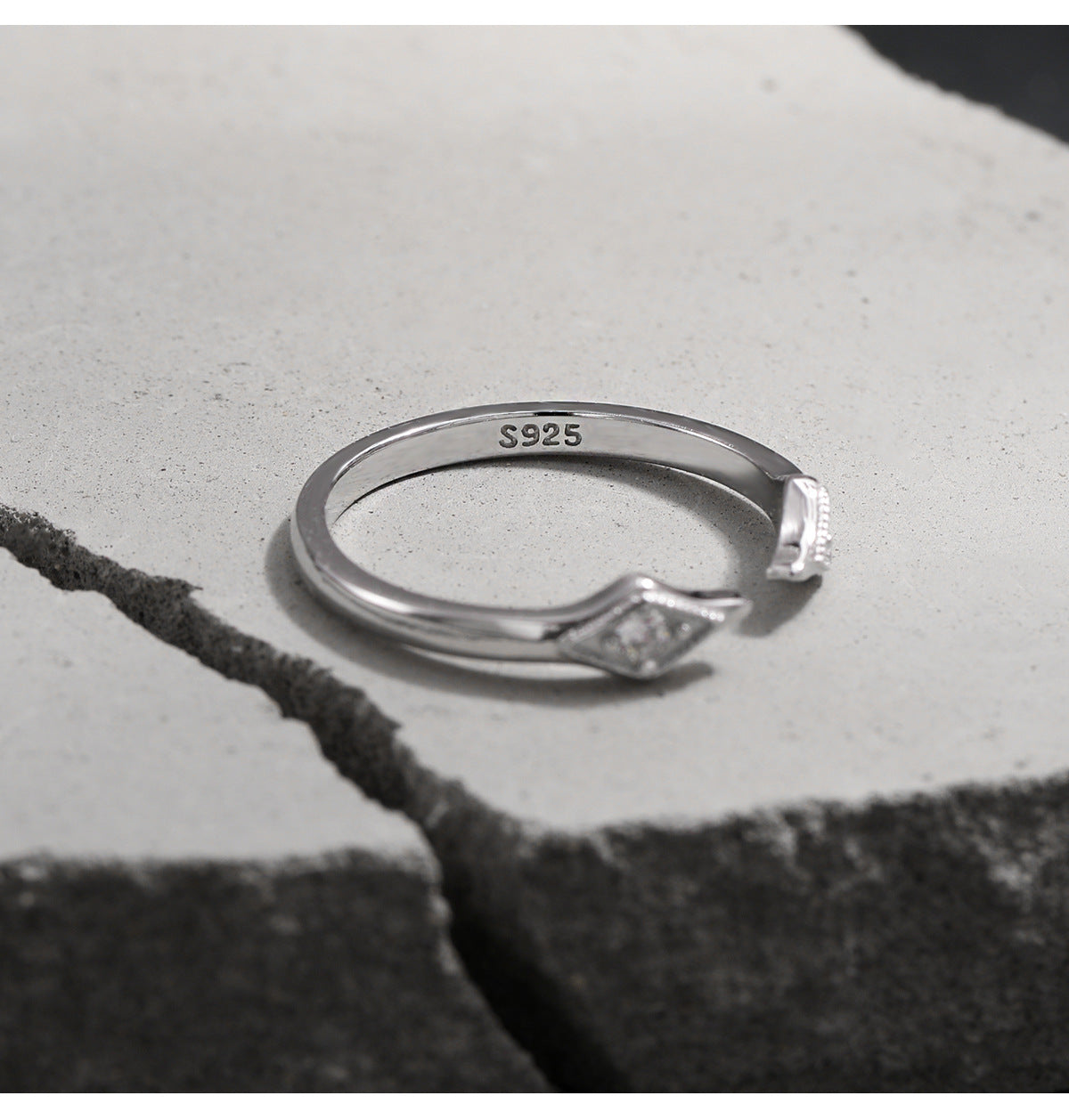 Diamond Halo Cuff Ring OPHRASTUDIO