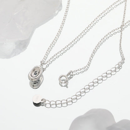 Celestial Spark Zircon Silver Pendant Necklace OPHRASTUDIO