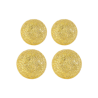 Lumi Shimmer Matte Sphere Silver Stud Earrings OPHRASTUDIO