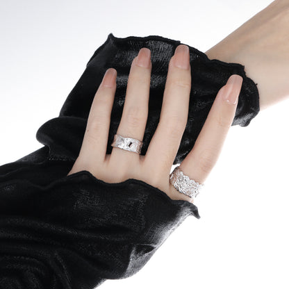 Sculpted Edge Baguette Zirconia Statement Ring OPHRASTUDIO