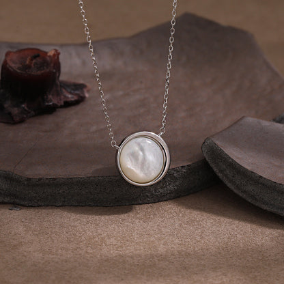 Luminous Mother of Pearl Pendant Necklace OPHRASTUDIO