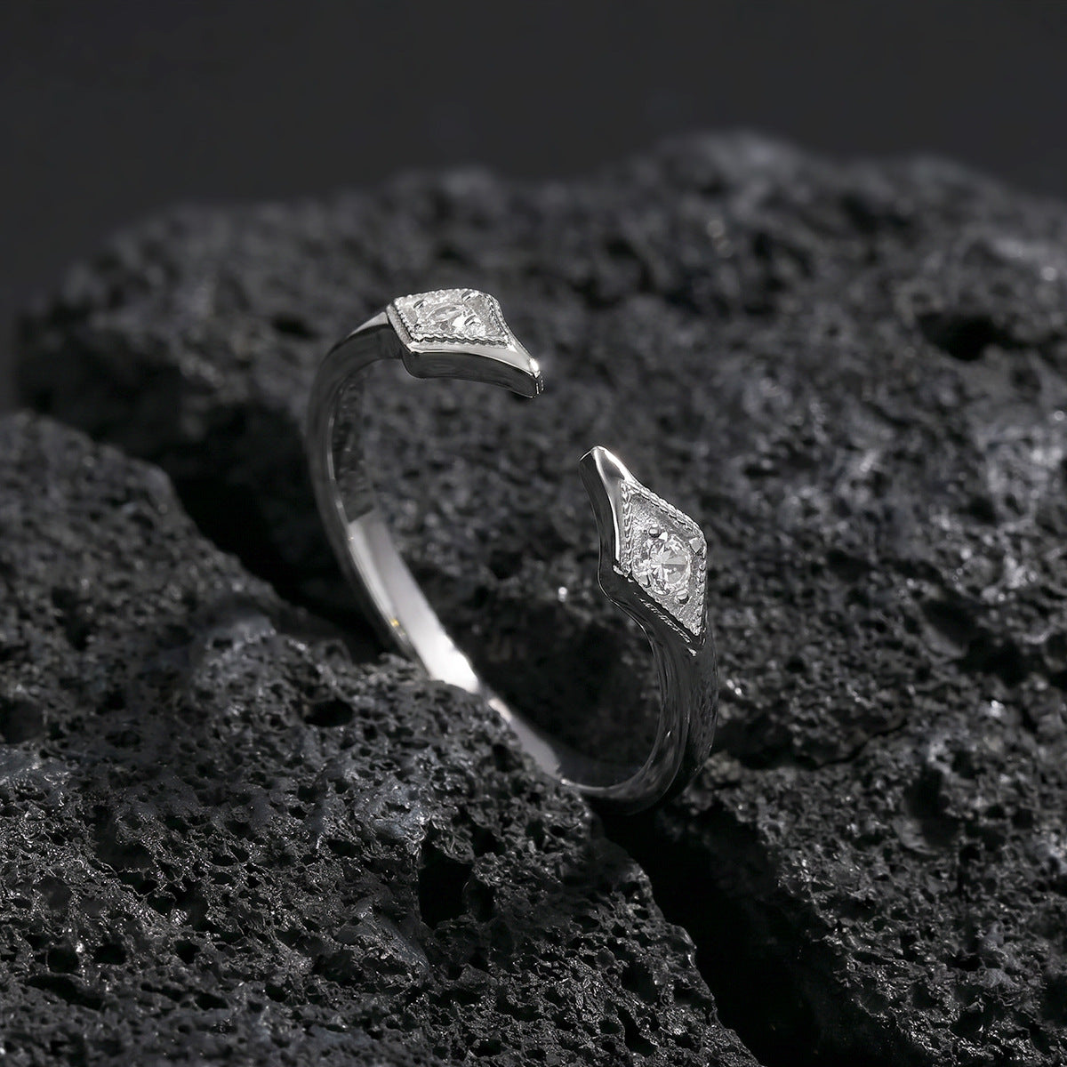 Diamond Halo Cuff Ring OPHRASTUDIO