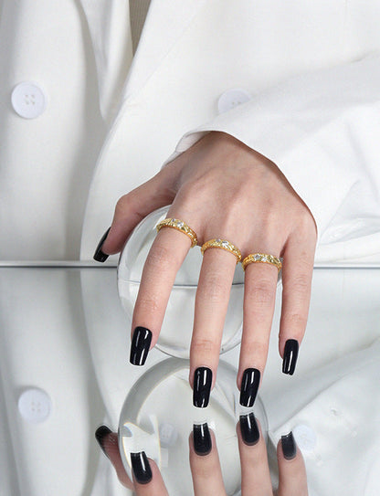 Gilded Foil Sparkle Statement Ring OPHRASTUDIO