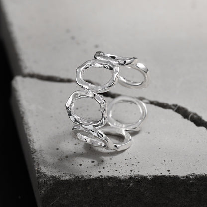 Aurelia Hollow Orbit Silver Ring OPHRASTUDIO