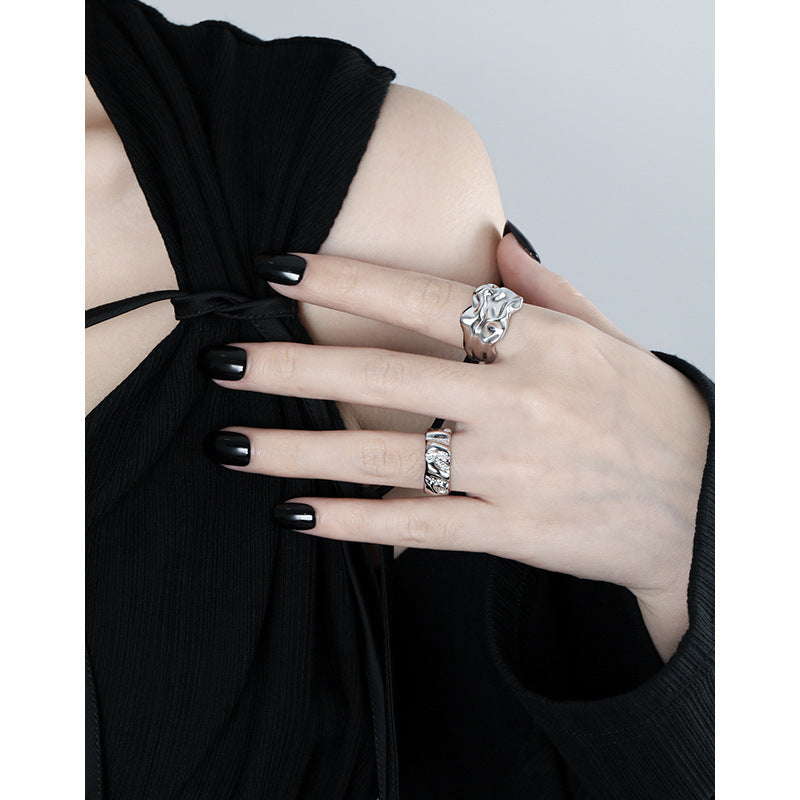Liquid Drape Wide Band Ring OPHRASTUDIO