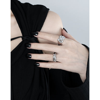 Liquid Drape Wide Band Ring OPHRASTUDIO