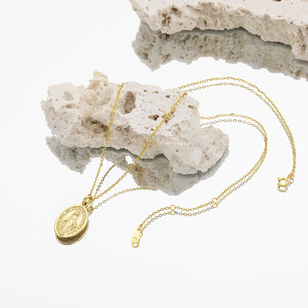 Miraculous Medal Necklace OPHRASTUDIO