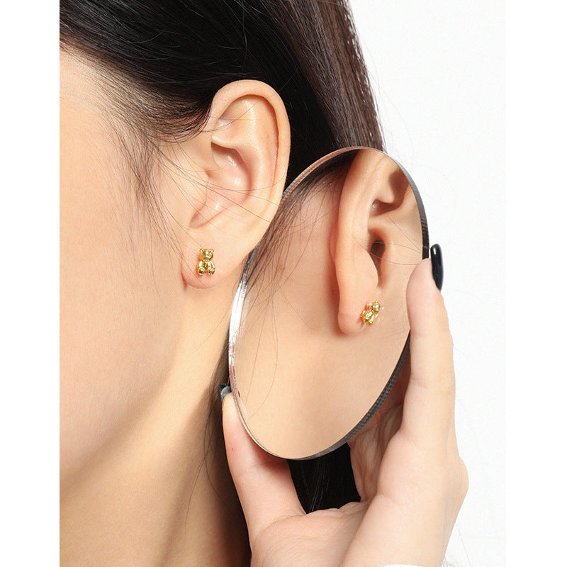 Tiny Teddy Stud Earrings OPHRASTUDIO