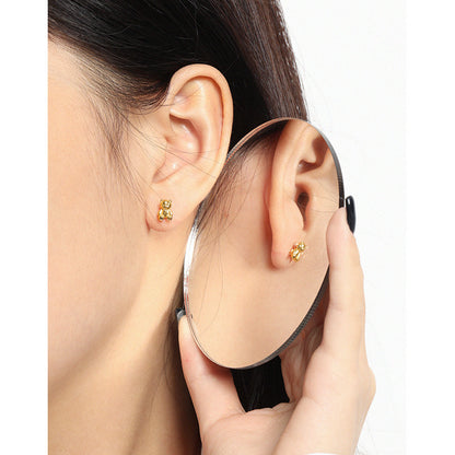 Tiny Teddy Stud Earrings OPHRASTUDIO