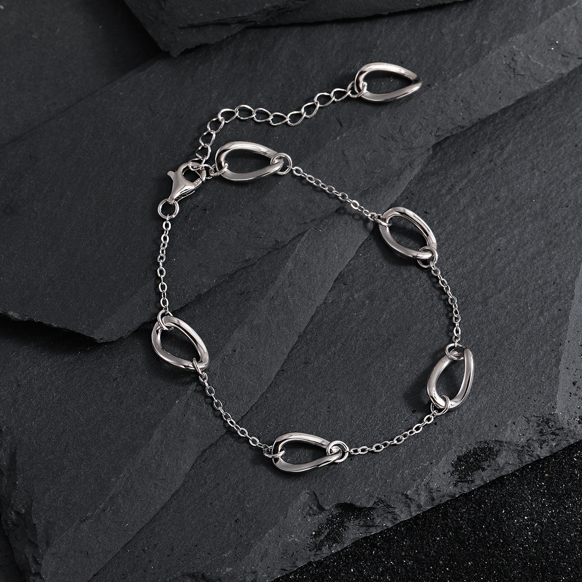 Wave Orbit Sterling Silver Bracelet OPHRASTUDIO