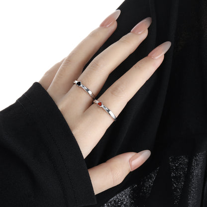Heart Enamel Stacking Ring OPHRASTUDIO