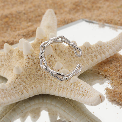 Knot of Serenity Silver Ring OPHRASTUDIO